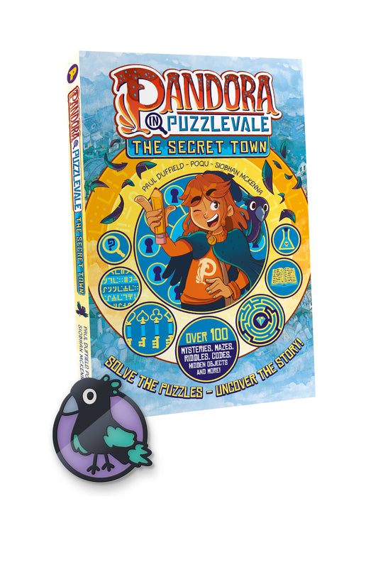 Pandora in Puzzlevale concealed crow book and badge bundle (book 1)