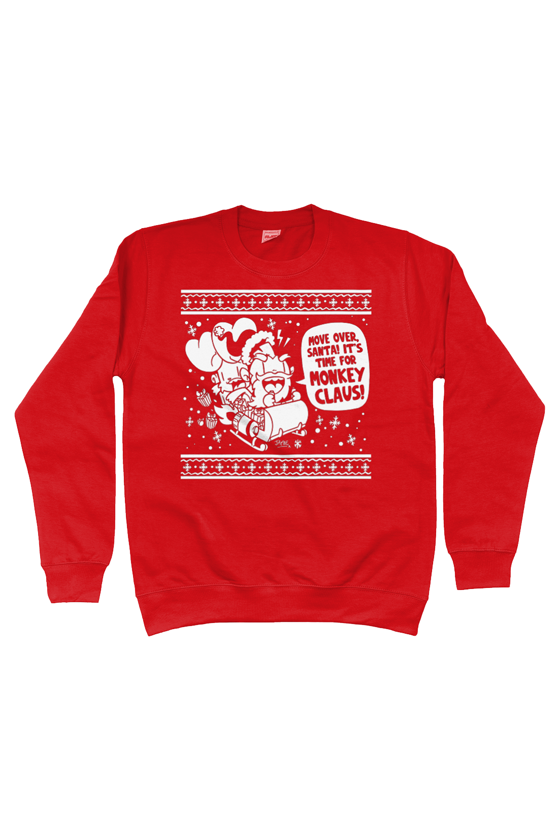 Bunny vs Monkey Christmas jumper adult
