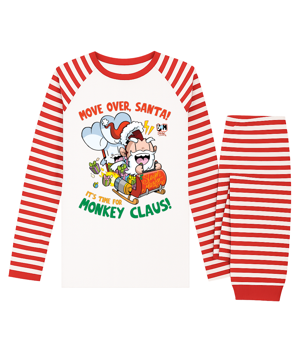 Bunny vs Monkey Christmas adult pyjamas