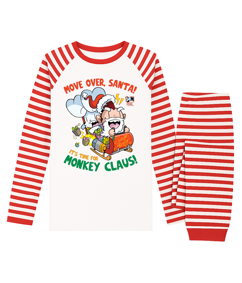 Bunny vs Monkey Christmas kids pyjamas