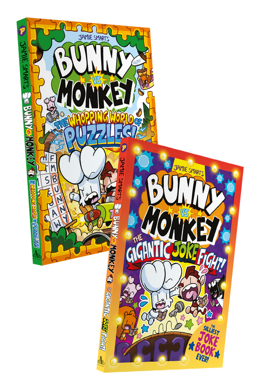 Bunny vs Monkey jokes and puzzles bundle