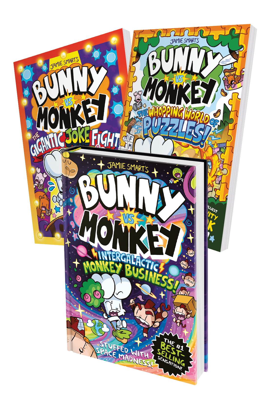 Bunny vs Monkey Intergalactic Monkey Business jokes and puzzle bundle