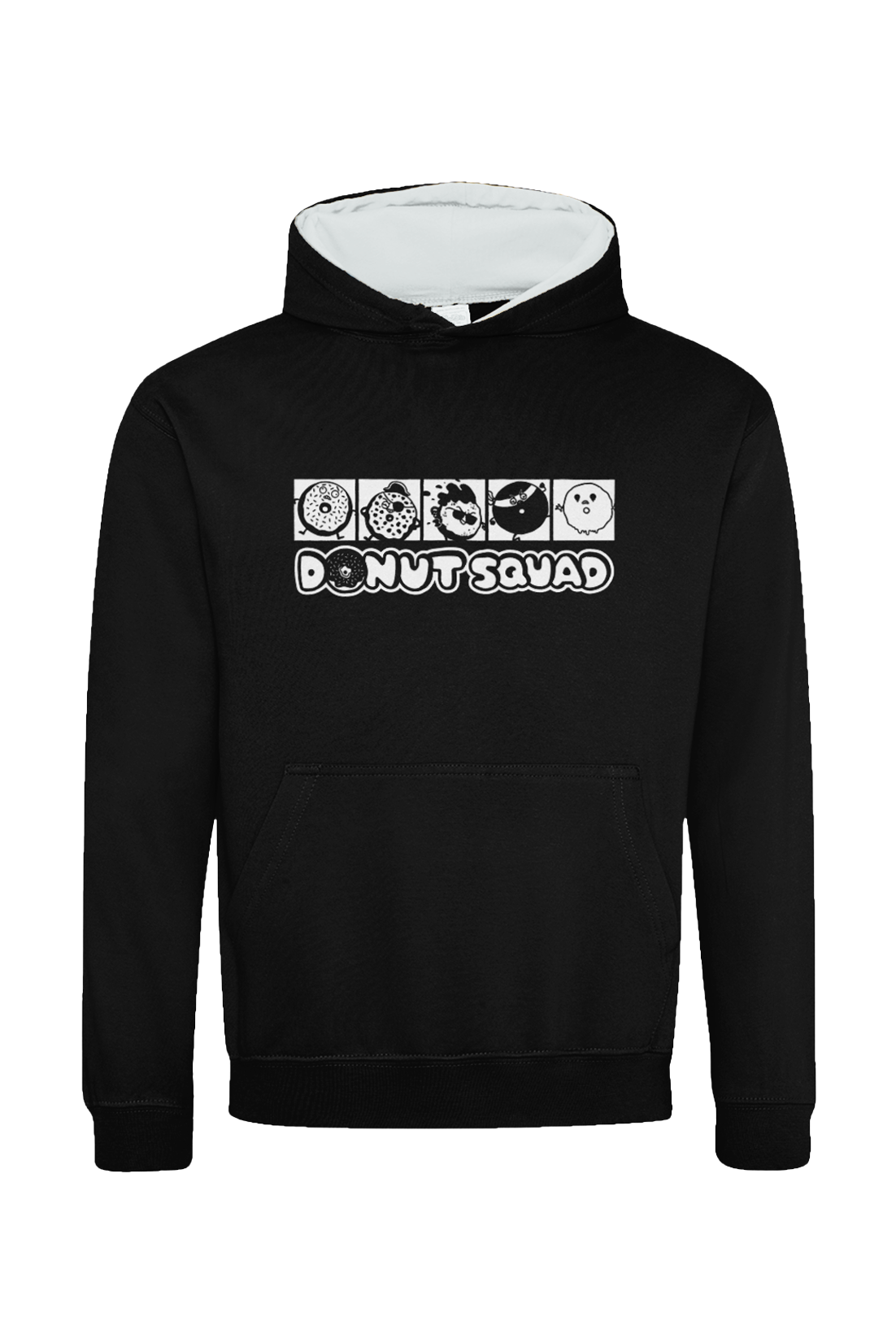 Donut Squad line-up kids hoodie