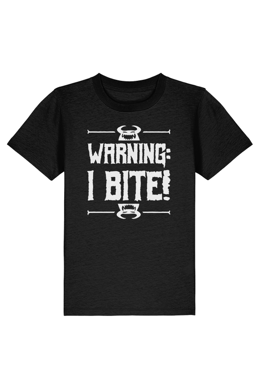 Know Your Monsters "Warning: I Bite!" kids t-shirt