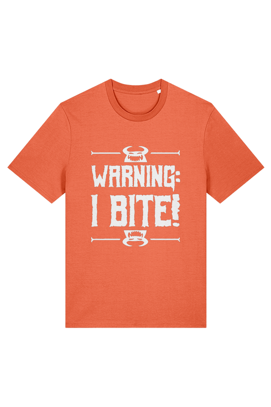 Know Your Monsters "Warning: I Bite!" adult t-shirt