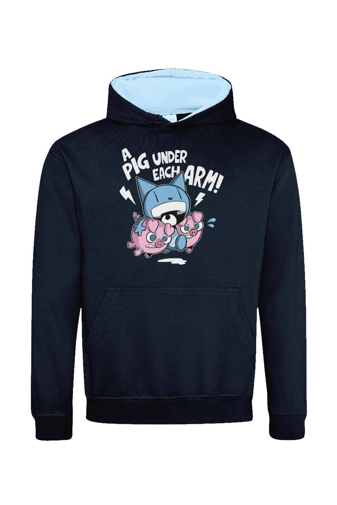 Looshkin "A pig under each arm!" kids hoodie