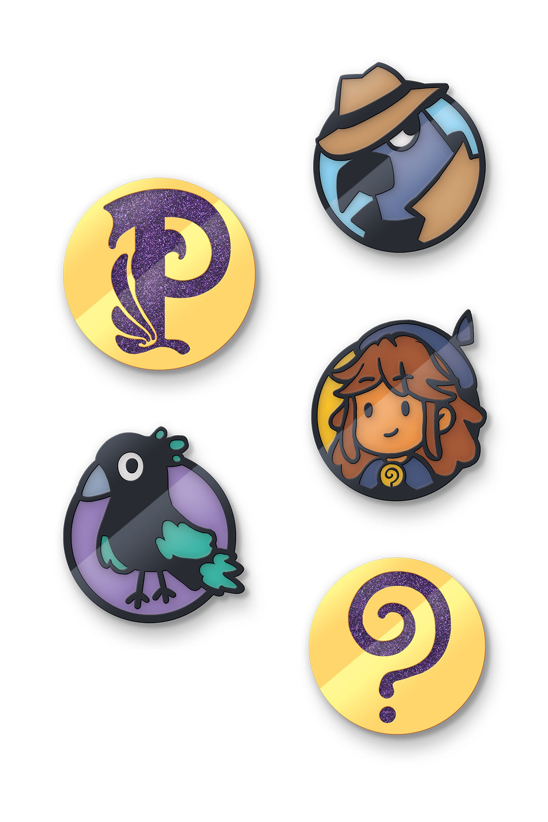 Pandora in Puzzlevale book and pin badges bundle