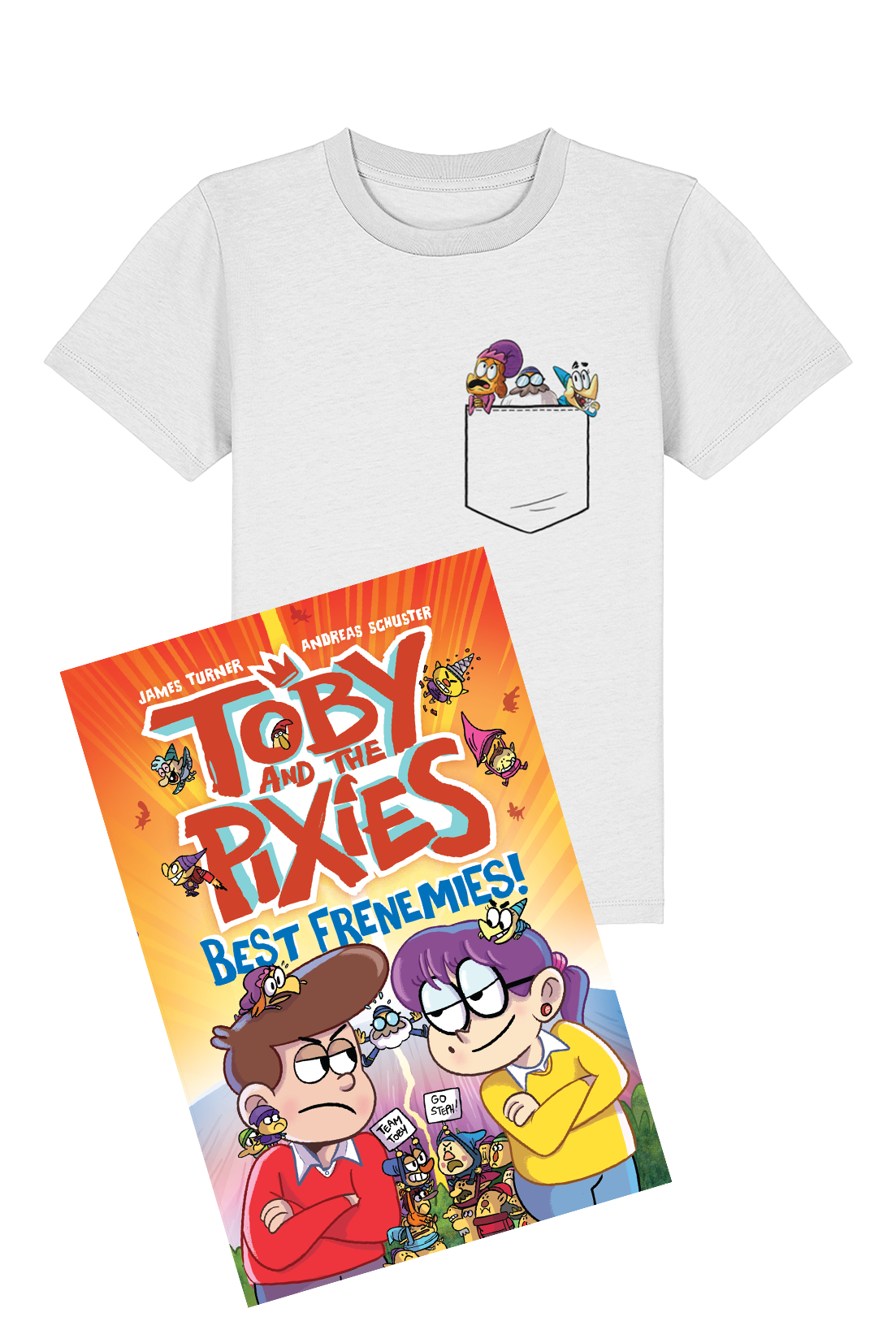 Toby and the Pixies: Best Frenemies book and t-shirt bundle