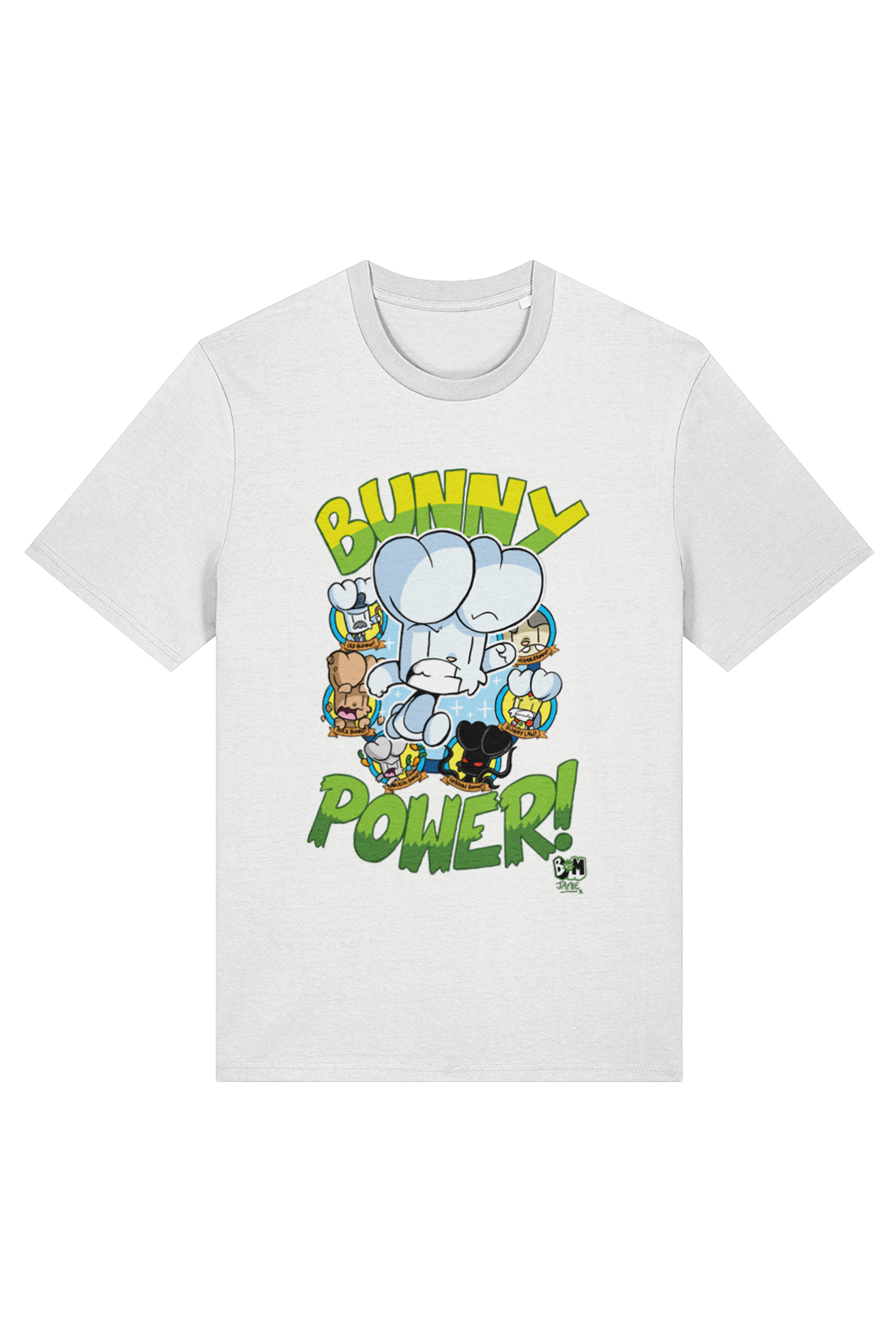 Bunny vs Monkey "Bunny Power!" adult t-shirt
