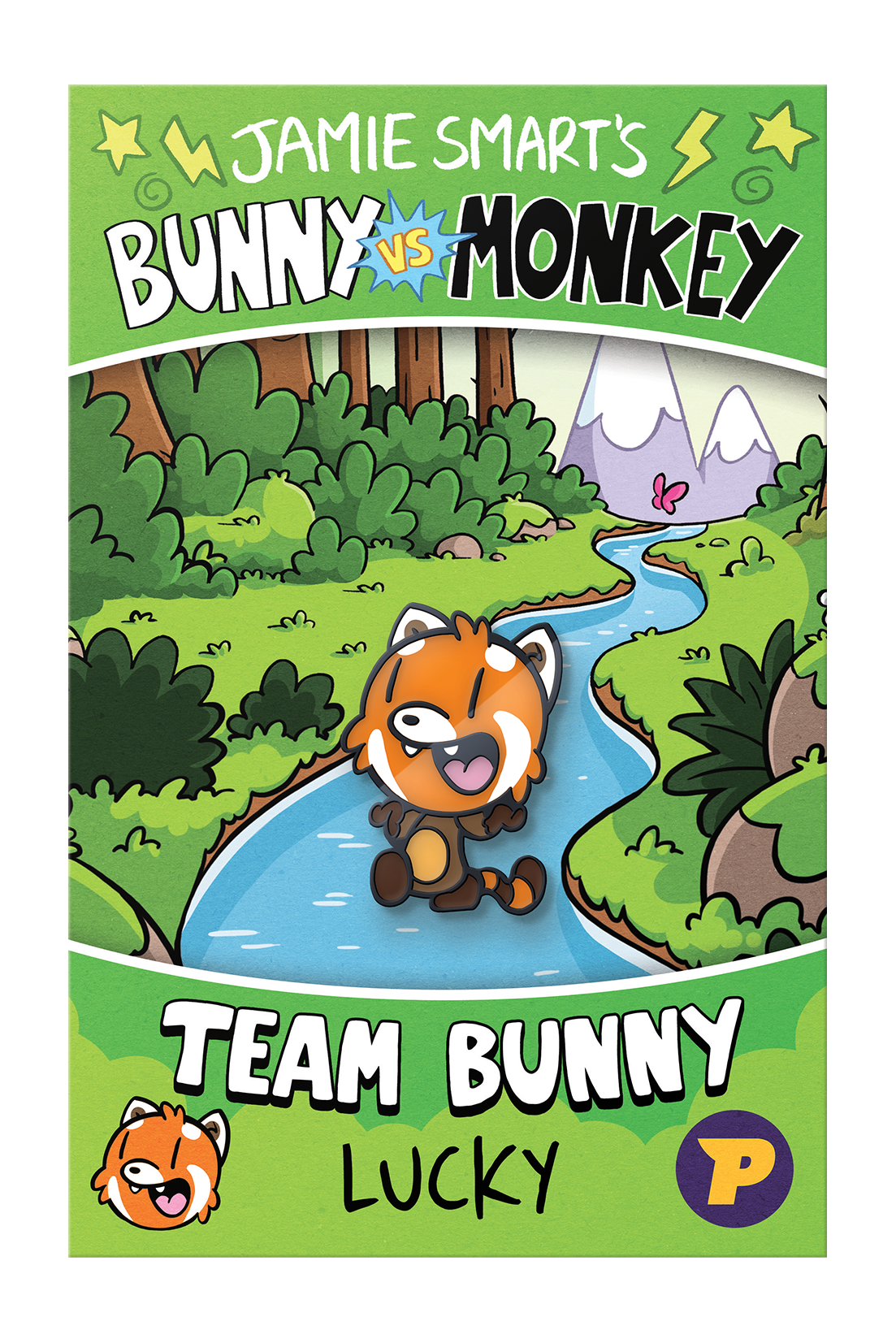Bunny vs Monkey Lucky pin badge