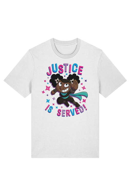 Claire Justice Ninja "Justice is Served!" adult t-shirt