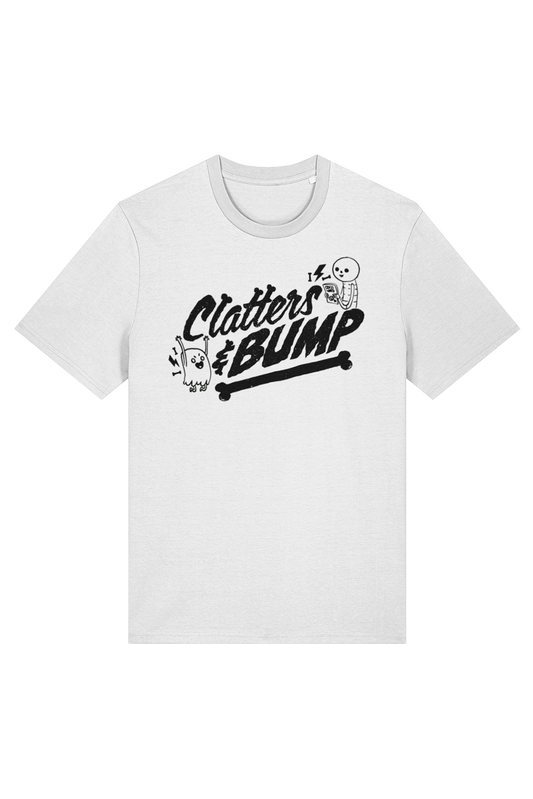 Clatters and Bump Vintage Distress adult t-shirt