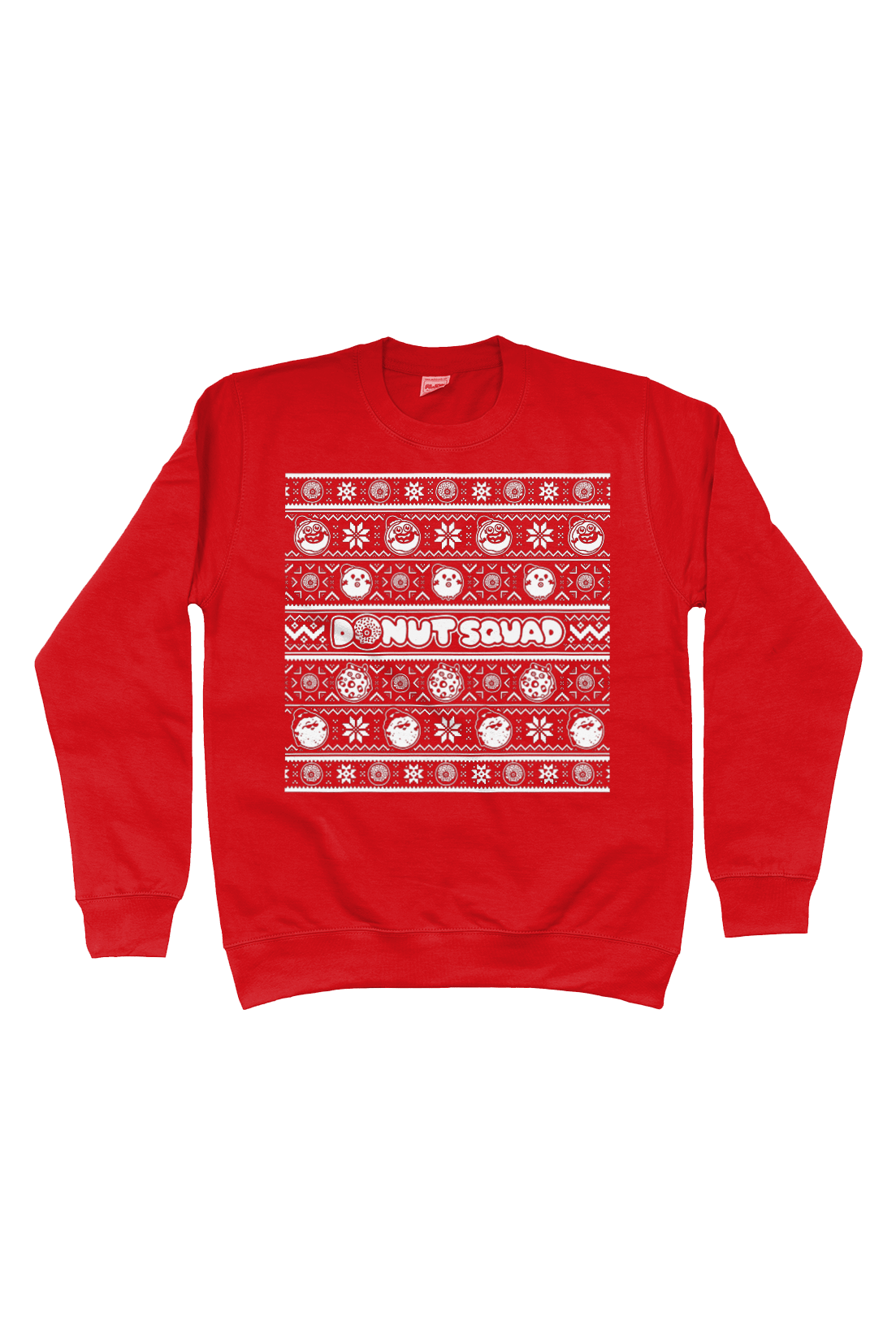 Red Donut Squad Christmas jumper for kids