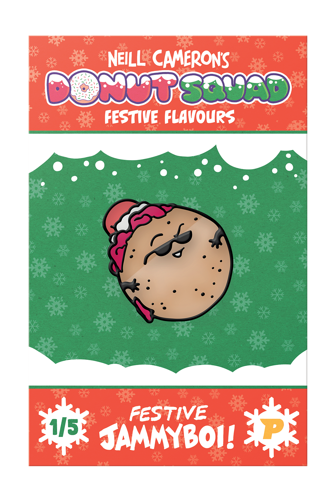 Donut Squad Festive Jammyboi pin badge