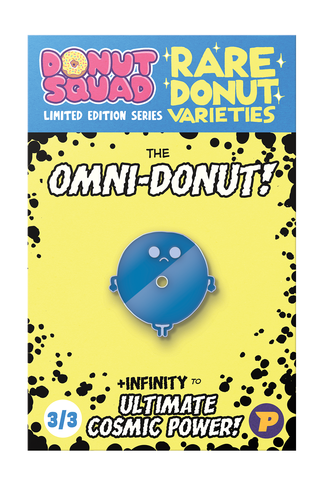 Donut Squad 3: Destiny of the Donuts - book & pin badge bundle
