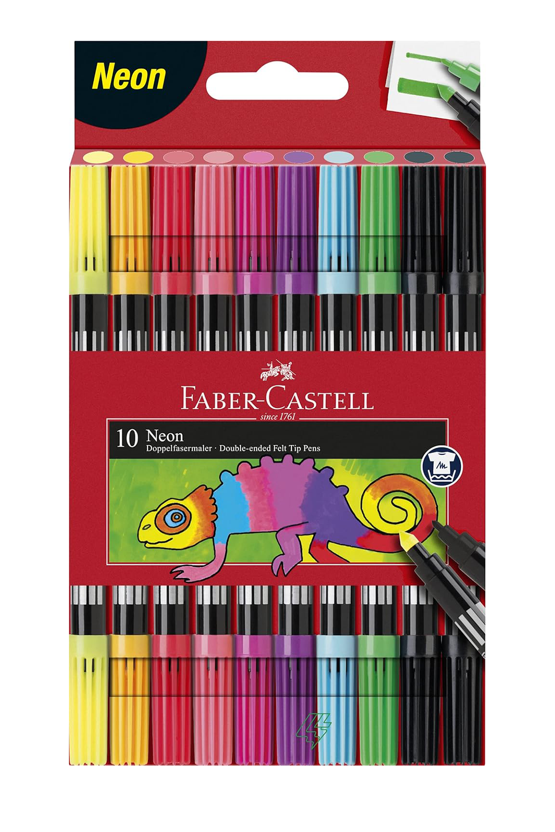 Faber-Castell Double Fibre-tip Pen Neon (x 10)