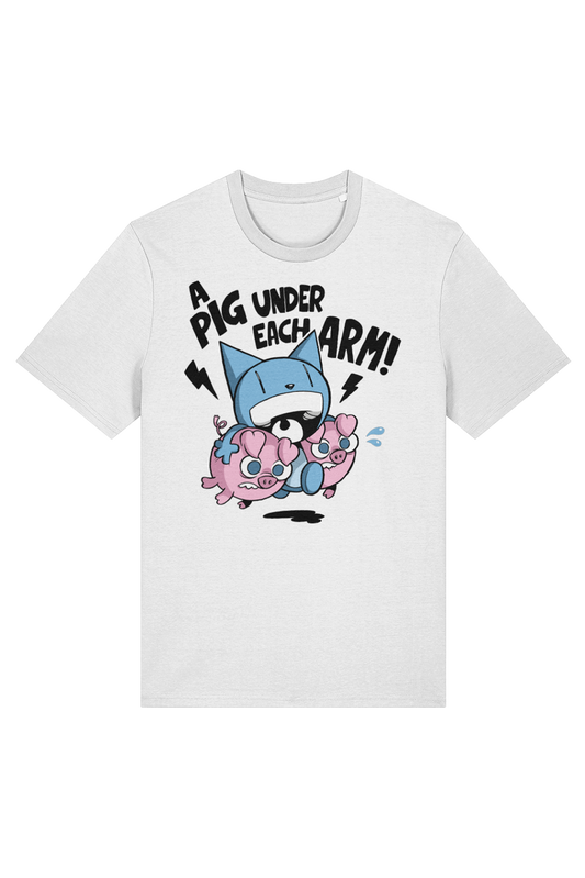 Looshkin "A pig under each arm!" adult t-shirt