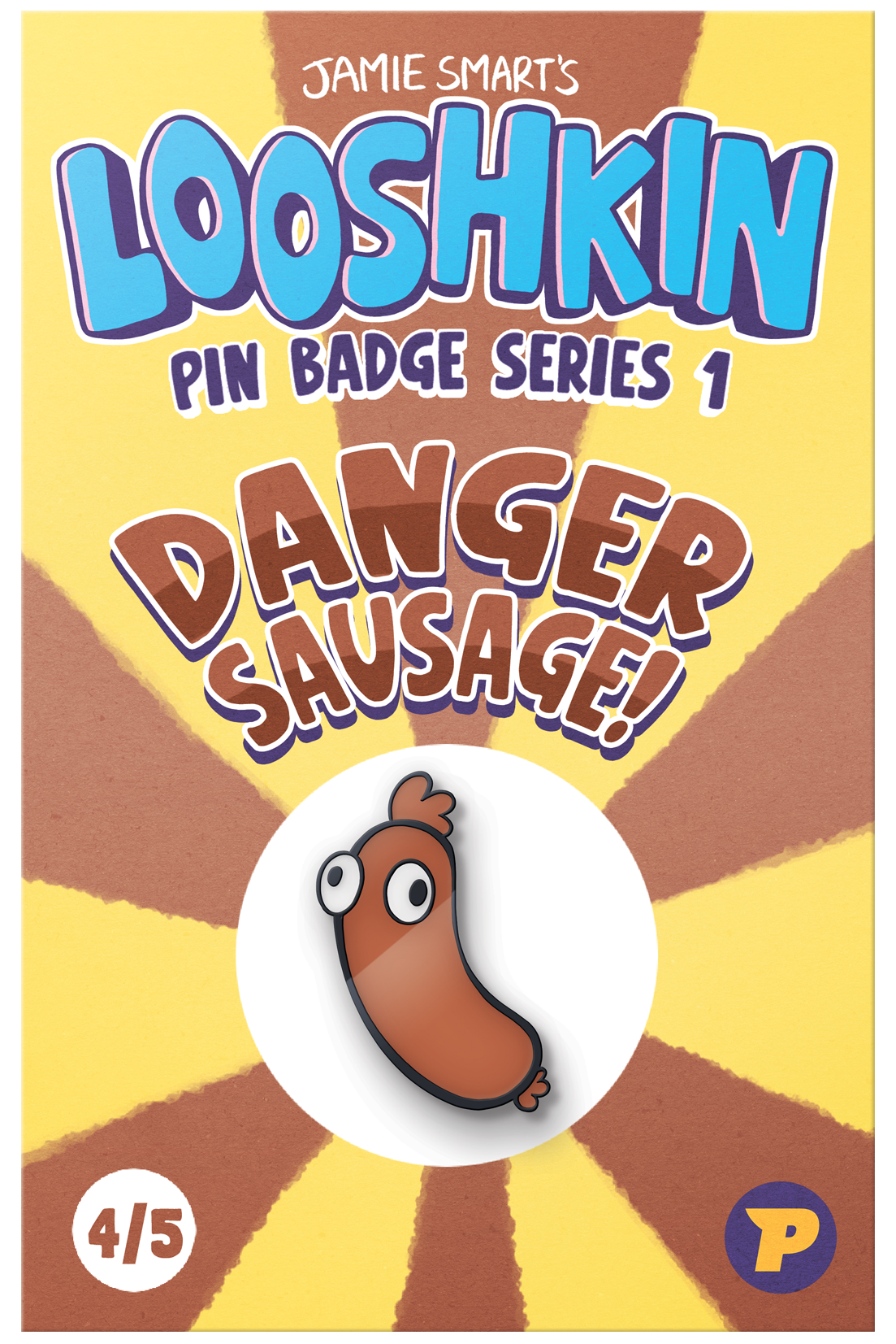 Looshkin Danger Sausage pin badge