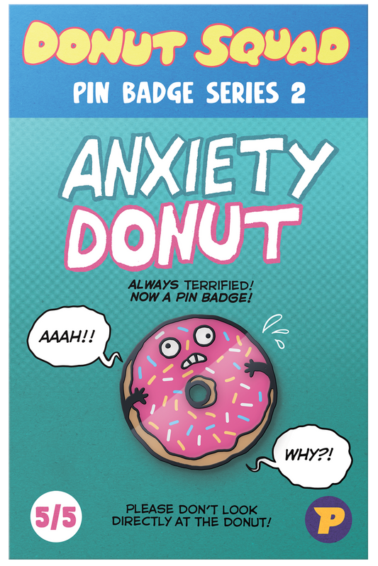 Donut Squad Anxiety Donut pin badge