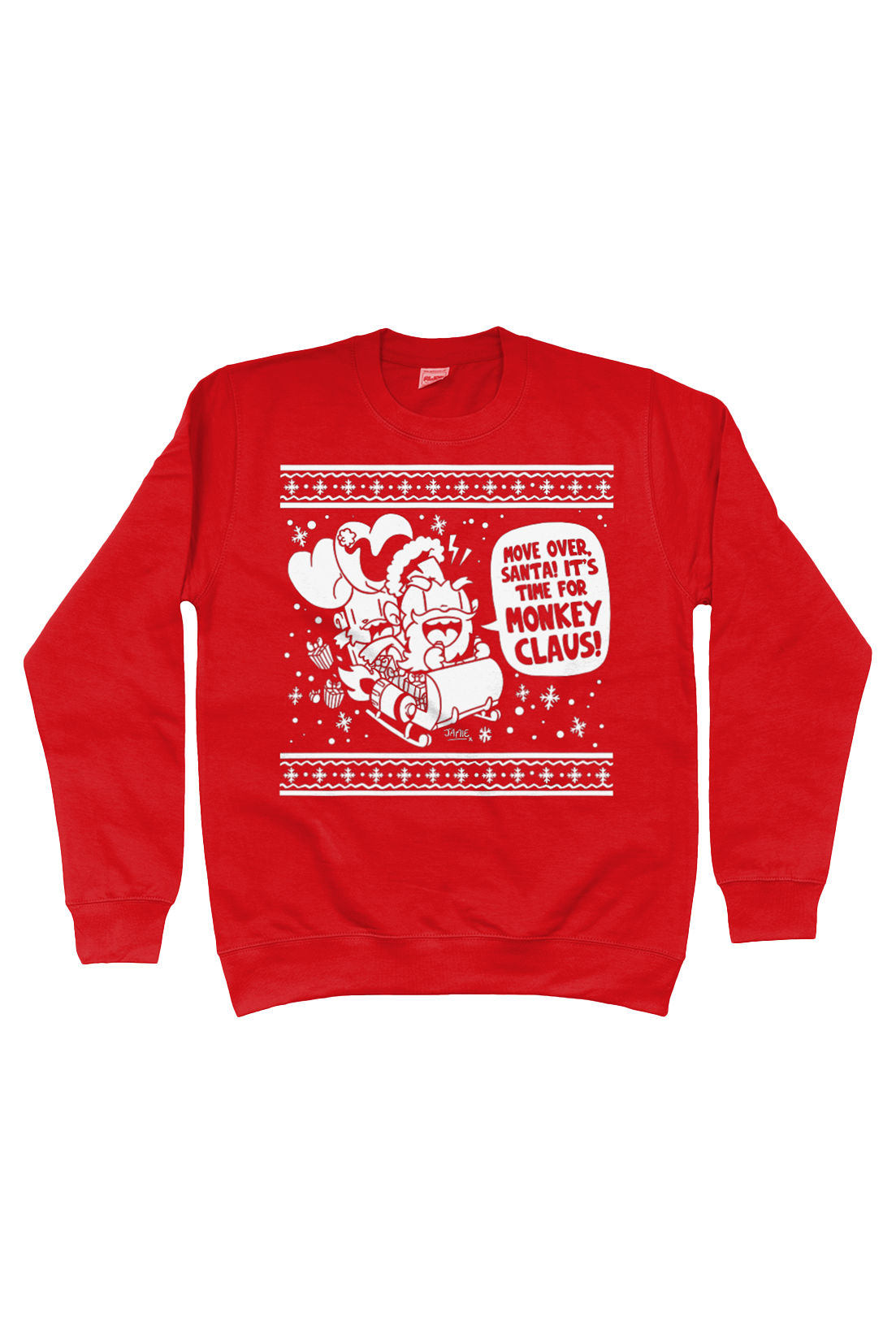 Bunny vs Monkey Christmas jumper kids