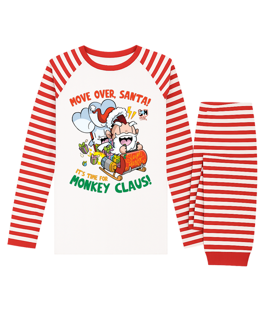 Bunny vs Monkey Christmas adult pyjamas