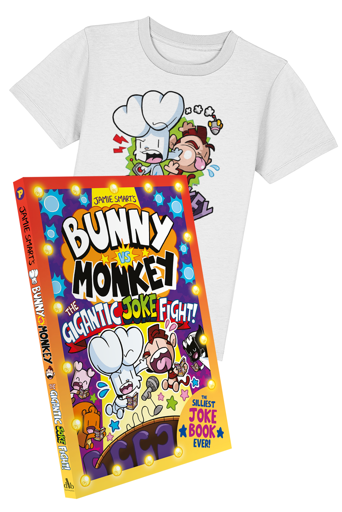 Bunny vs Monkey: The Gigantic Joke Fight book and t-shirt bundle