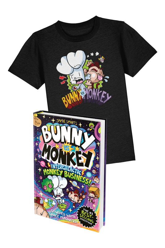 Bunny vs Monkey Intergalactic Monkey Business and t shirt bundle