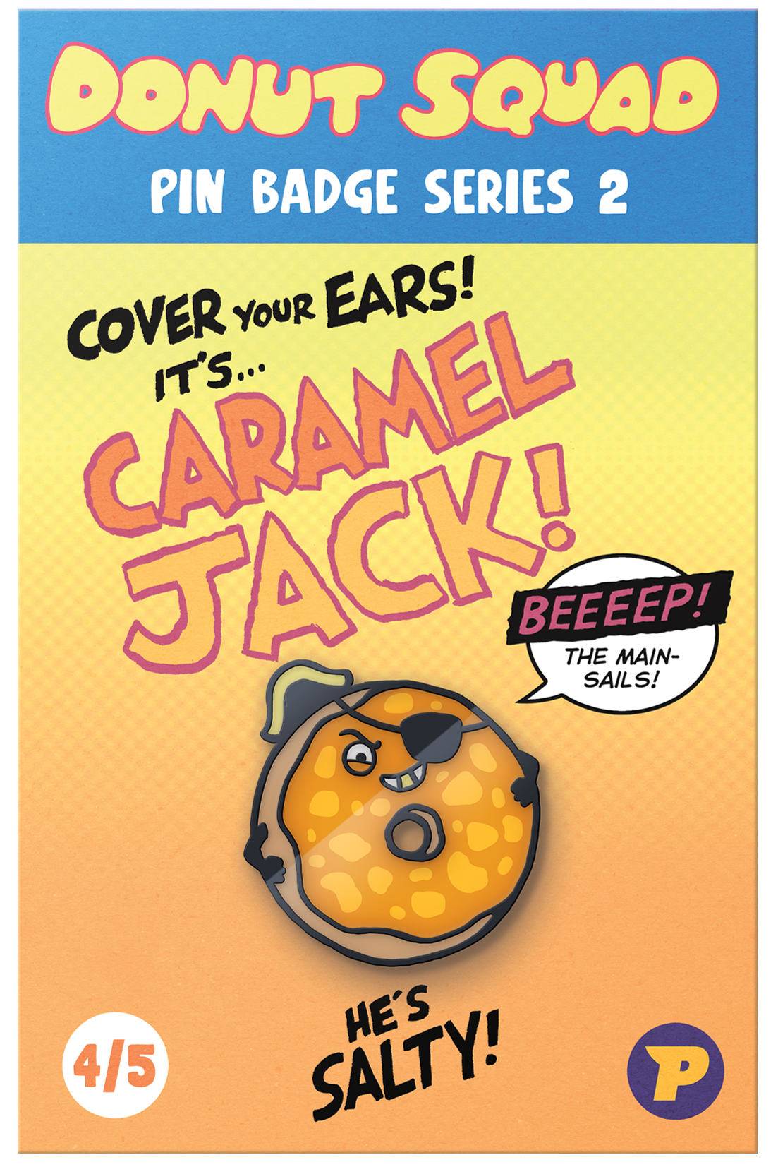 Donut Squad Caramel Jack pin badge