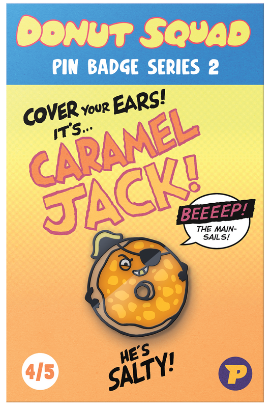 Donut Squad Caramel Jack pin badge