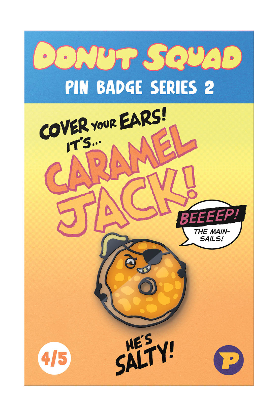 Donut Squad Caramel Jack pin badge