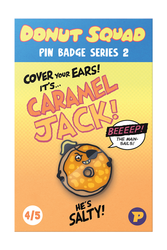 Donut Squad Caramel Jack pin badge