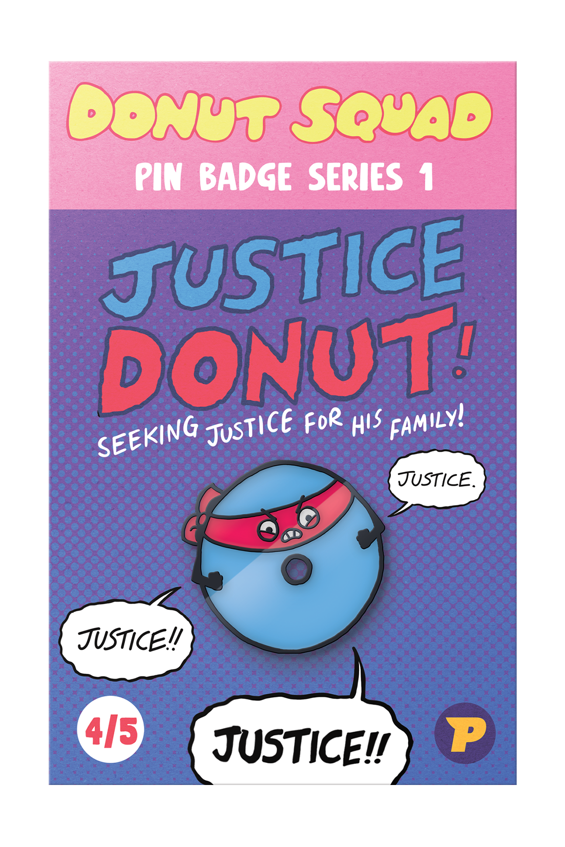 Donut Squad Justice Donut pin badge