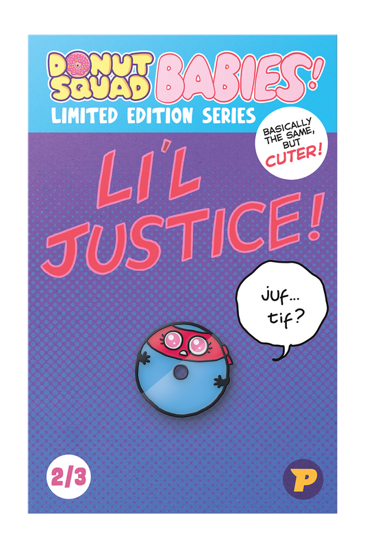 Donut Squad Li'l Justice pin badge