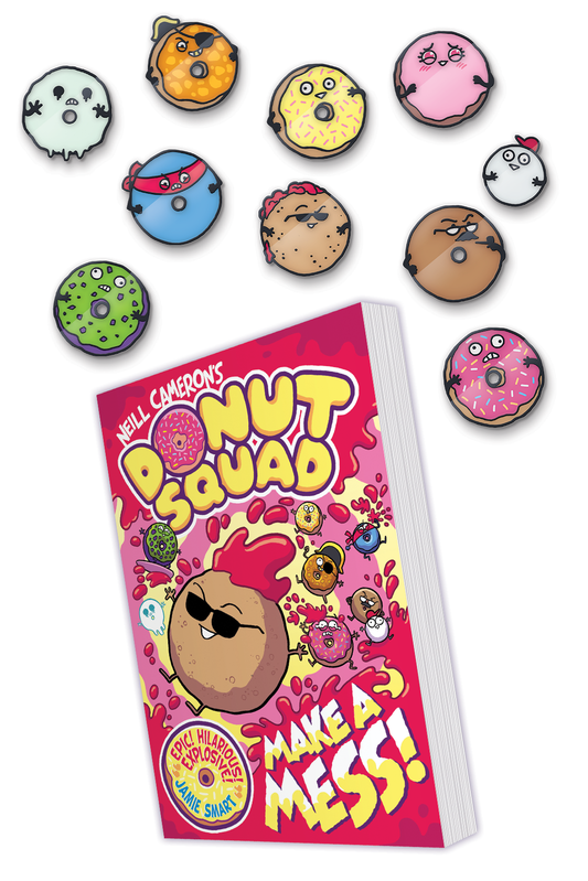 Donut Squad book and pin badges bundle (book 2)