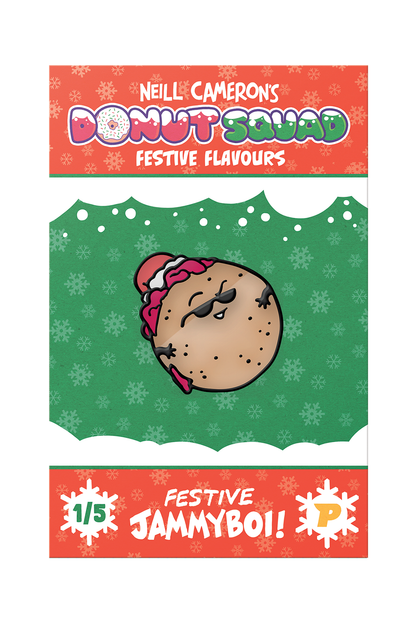 Donut Squad festive pin badges gift bundle