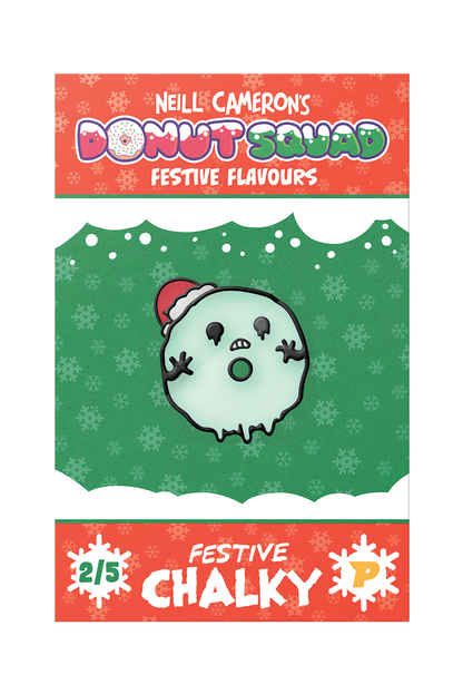 Donut Squad festive pin badges gift bundle