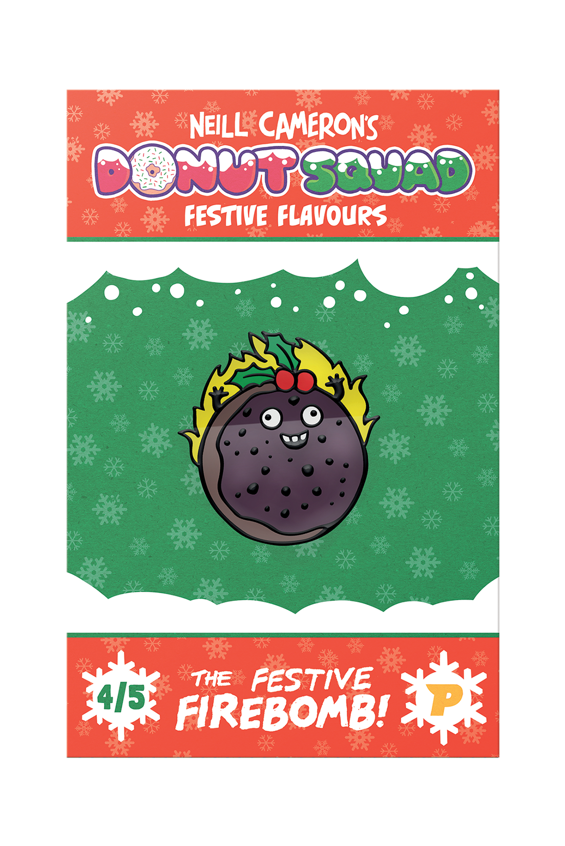 Donut Squad festive pin badges gift bundle