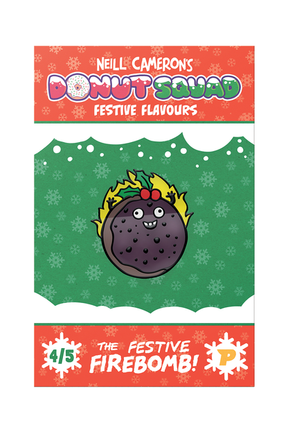 Donut Squad festive pin badges gift bundle