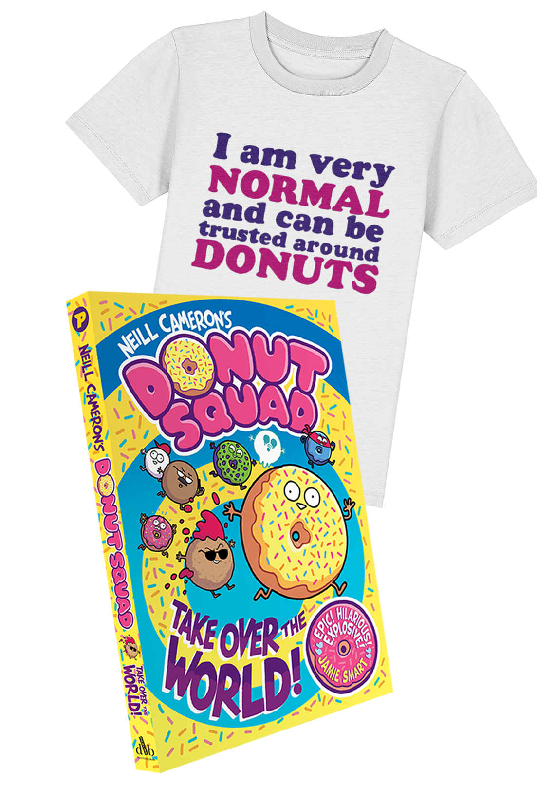 Donut Squad "I am very normal" book and t-shirt bundle (book 1)