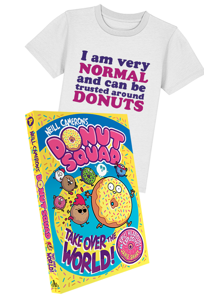 Donut Squad "I am very normal" book and t-shirt bundle (book 1)