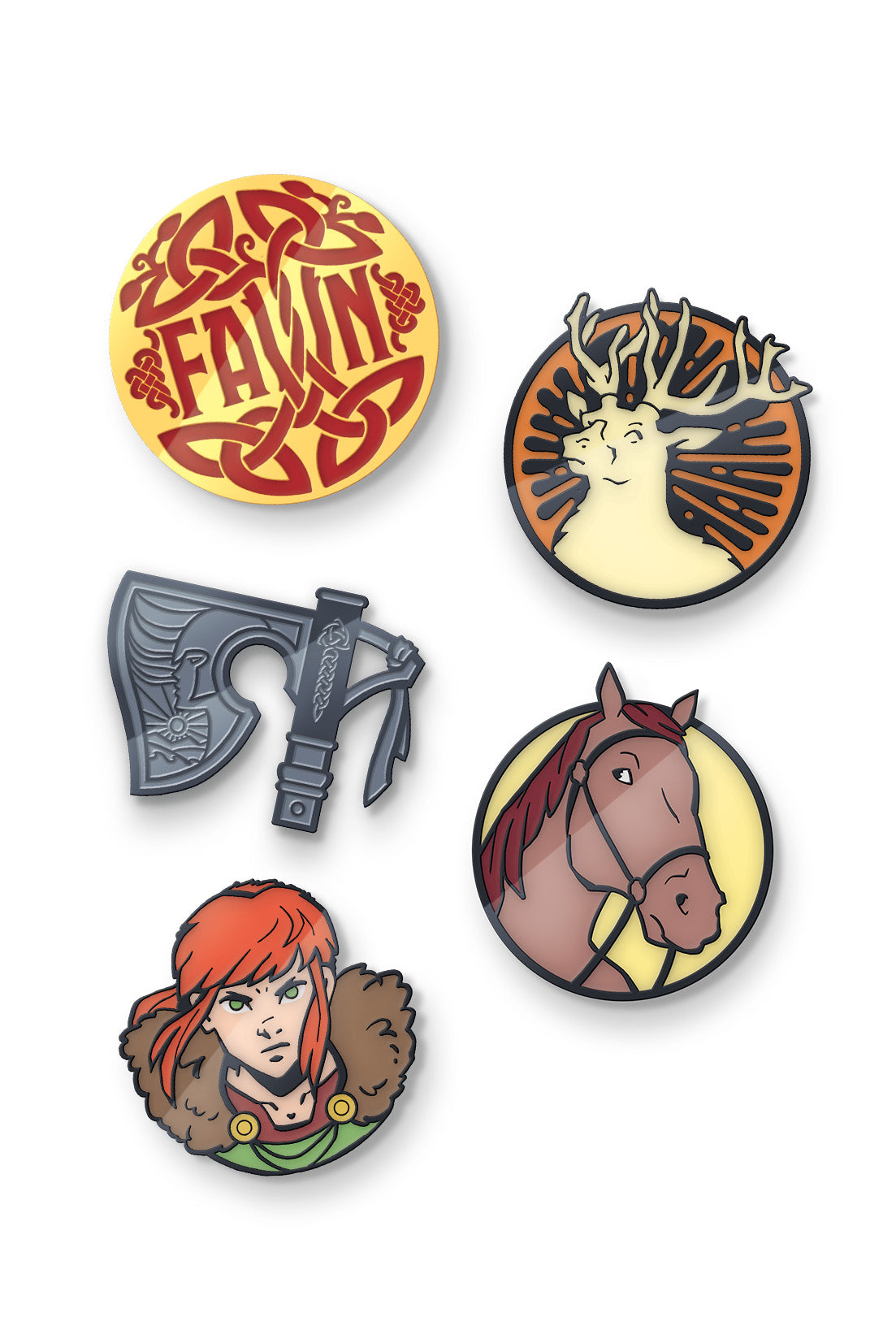 Fawn all pin badges bundle