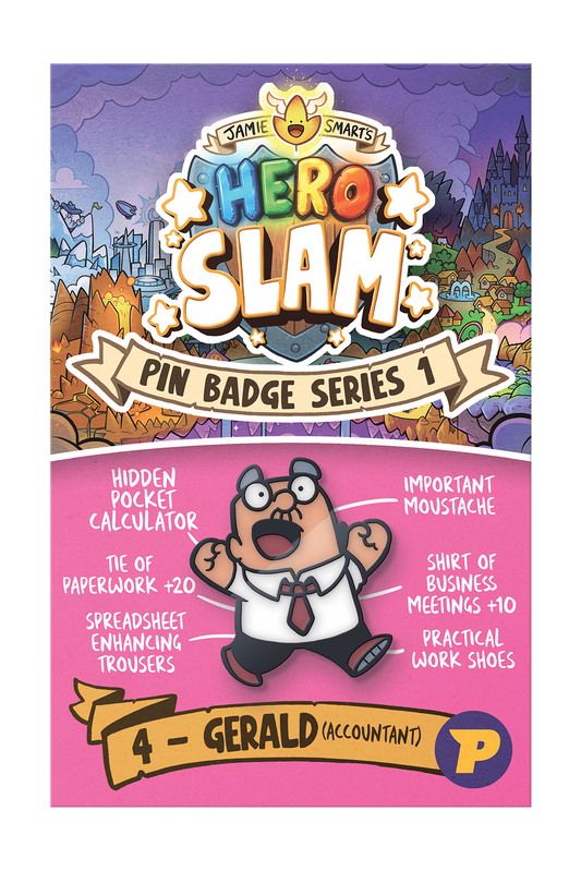 Hero Slam Gerald pin badge