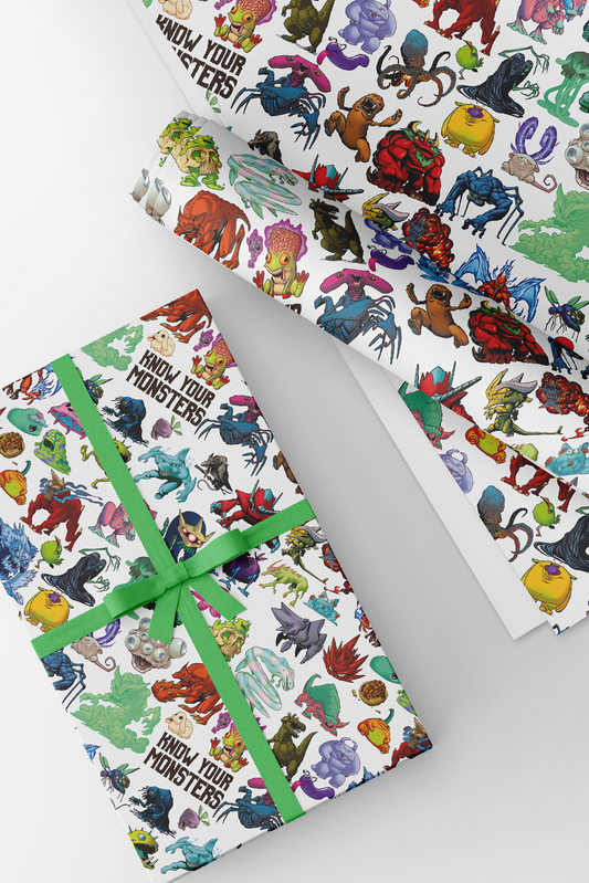 Know Your Monsters wrapping paper pack