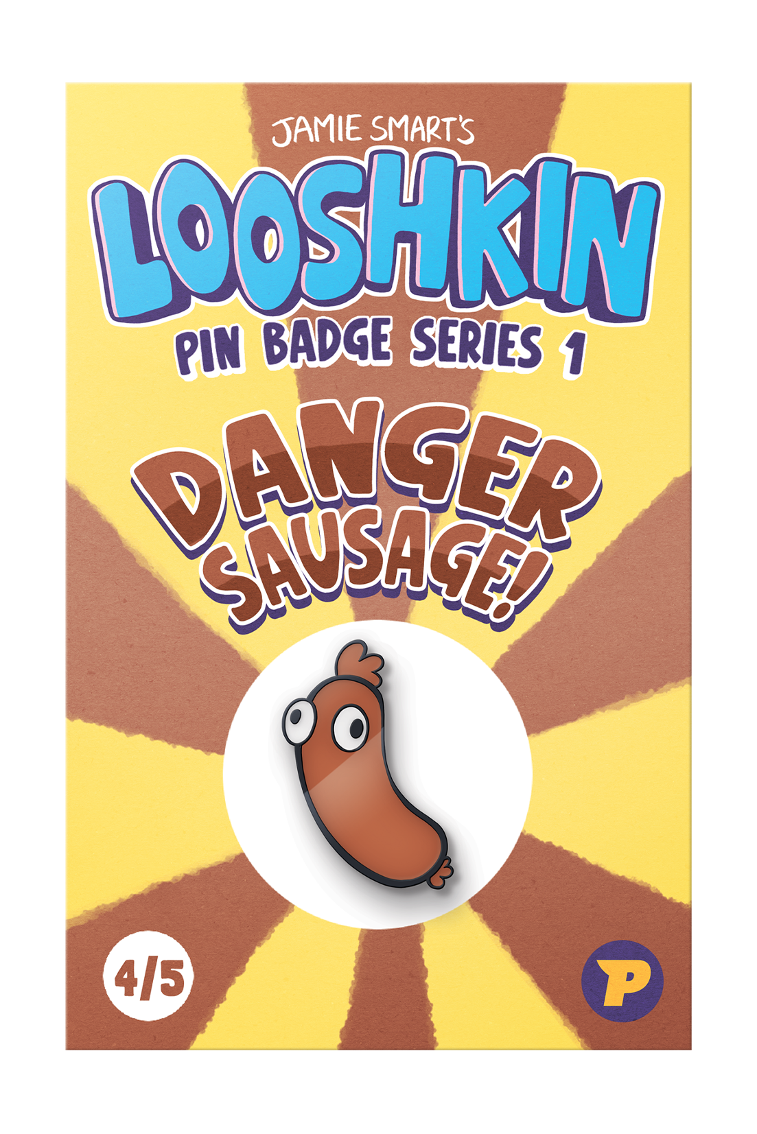 Looshkin Danger Sausage pin badge