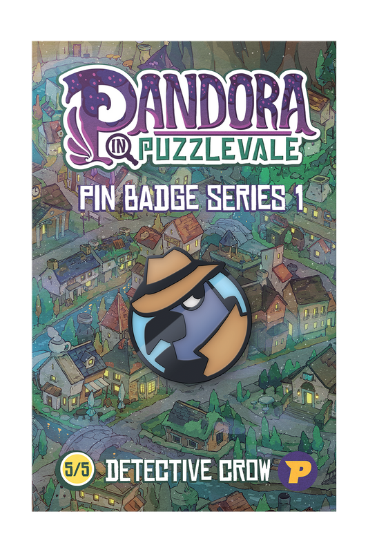 Pandora in Puzzlevale Detective Crow pin badge