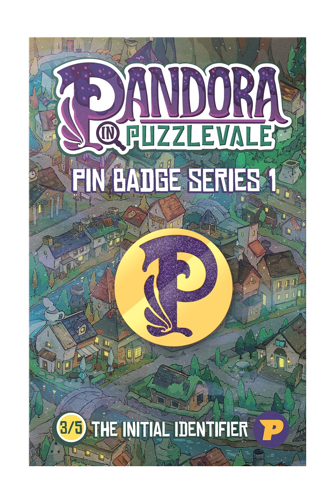 Pandora in Puzzlevale The Initial Identifier pin badge