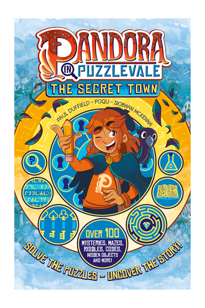 Pandora in Puzzlevale book and pin badges bundle