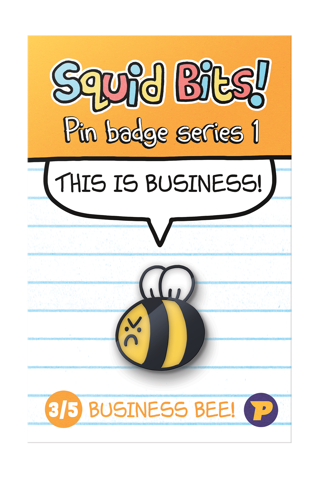 Squid Bits Business Bee pin badge