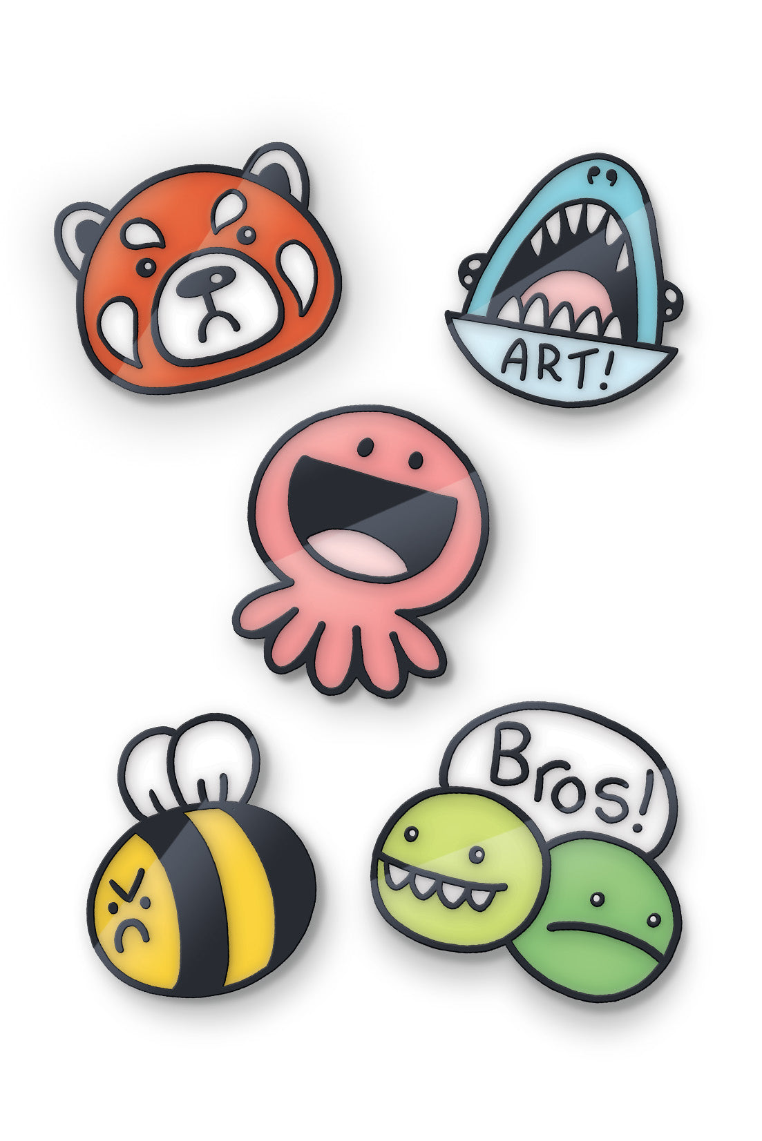 Squid Bits all pin badges bundle