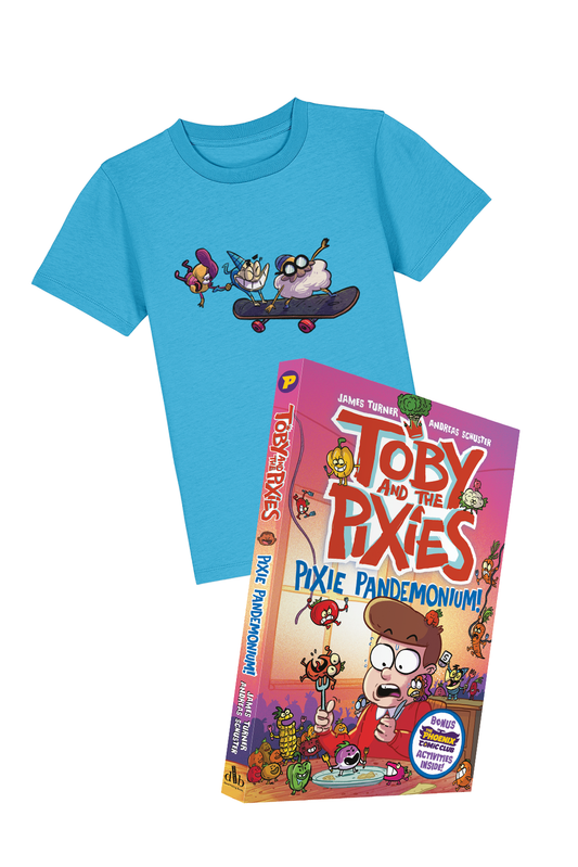 Toby and the Pixies book and t-shirt bundle (book 3)
